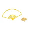 Custom-made metal hollowed-out frame bookmarks, Chinese-style folding fan embroidered frame bookmarks, exquisite and diverse bookmark customization Item Picture